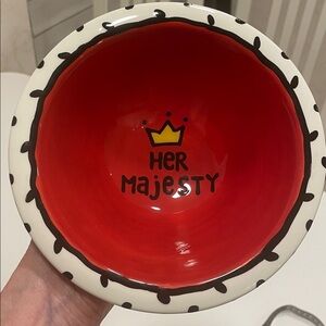 HER MAJESTY ceramic dog bowl by Our Name is Mud o/s